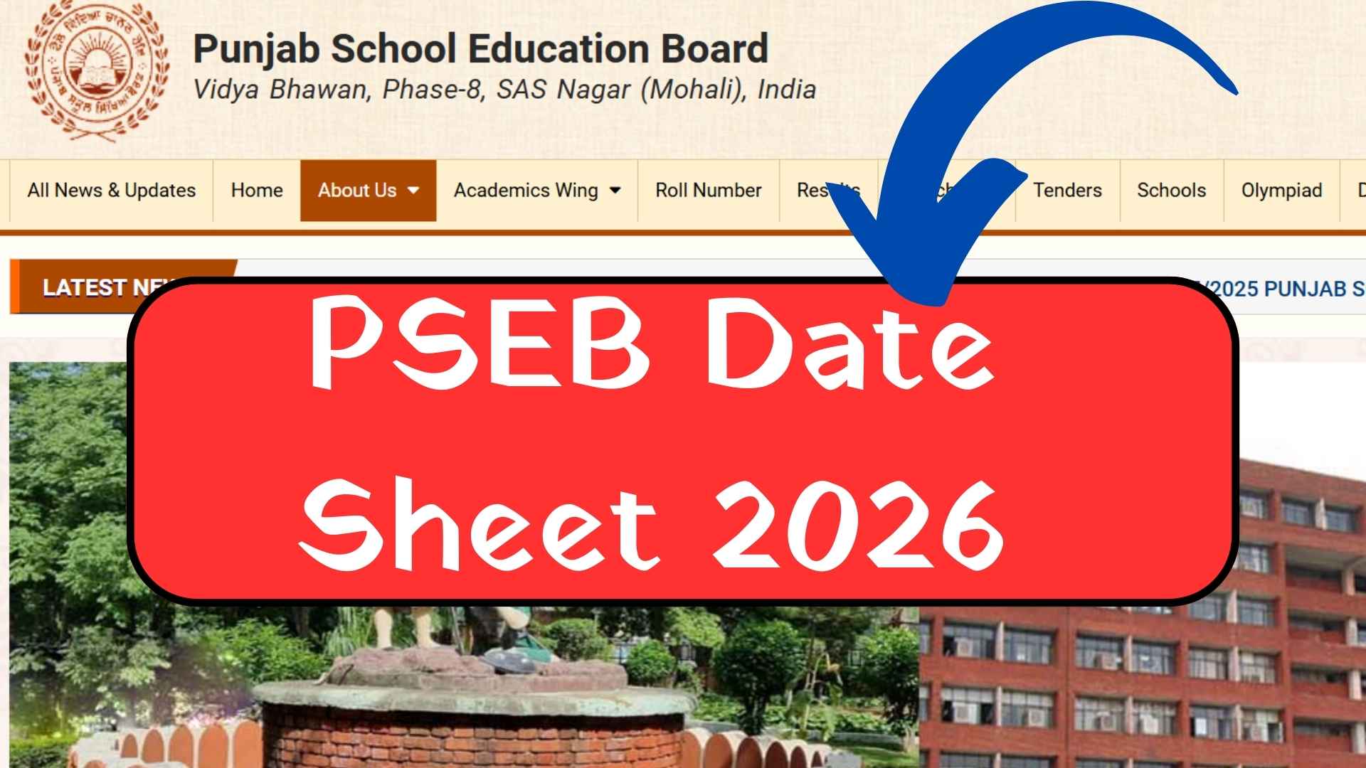 PSEB Date Sheet 2026