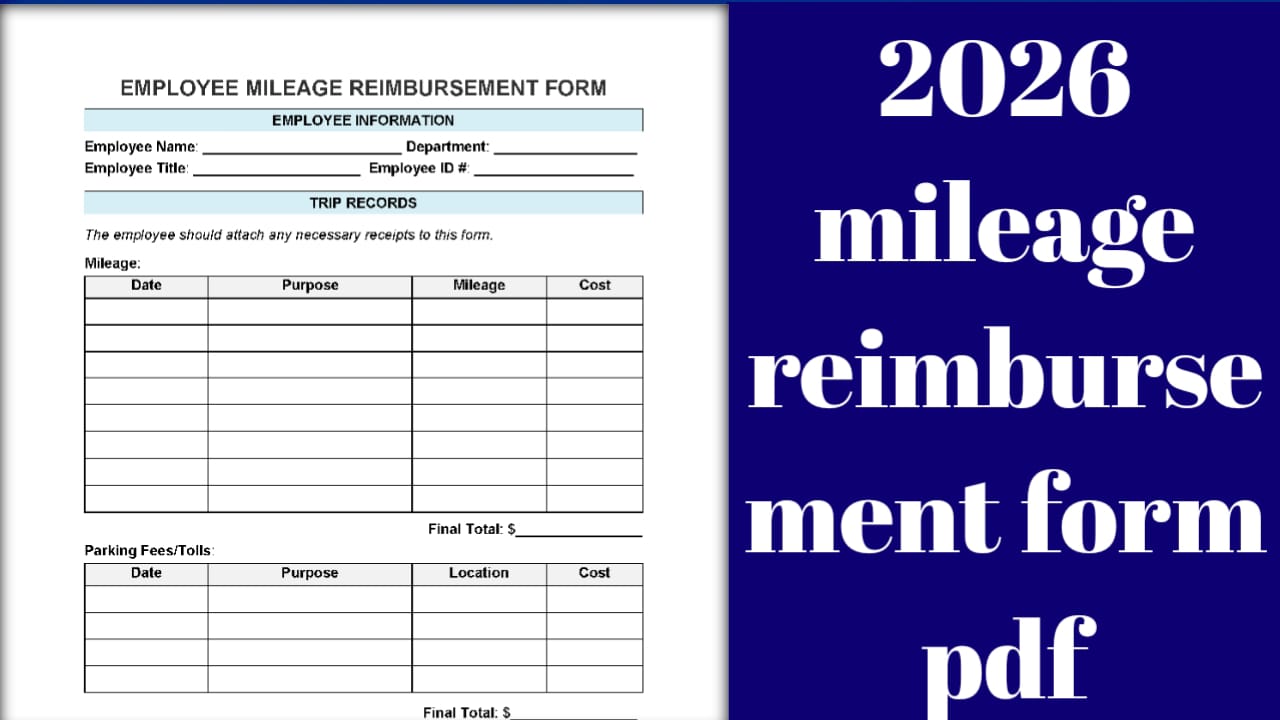 2026 Mileage Reimbursement Rate PDF