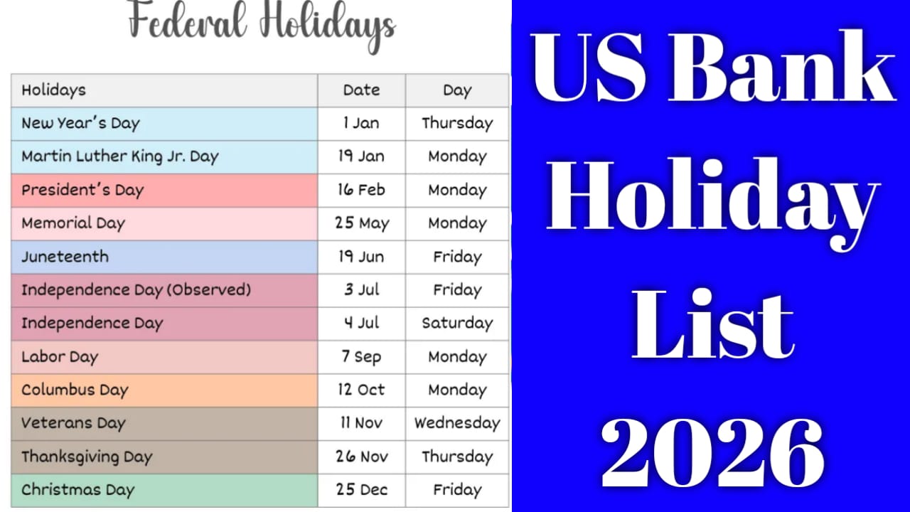 US Bank Holiday 2026